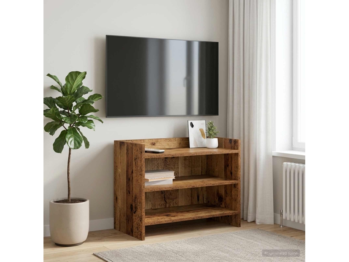 Vidaxl Gabinete Para Tv 60 X 33 X 47 Cm Madeira Antiga