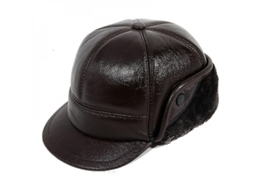 2026 sombrero de Cuero Auténtico para Hombre, Gorra de Béisbol de Piel Real, Calientito para Otoño Invierno Regalo Navidad XL Marrom