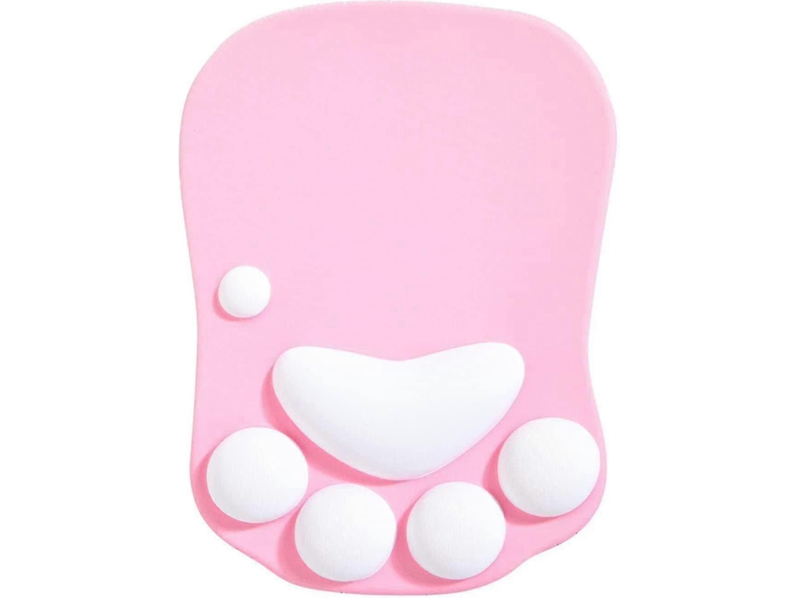 Mousepad Com Apoio Para O Pulso, De Silicone, Antiderrapante, Rosa E Branco. Olysi Shop