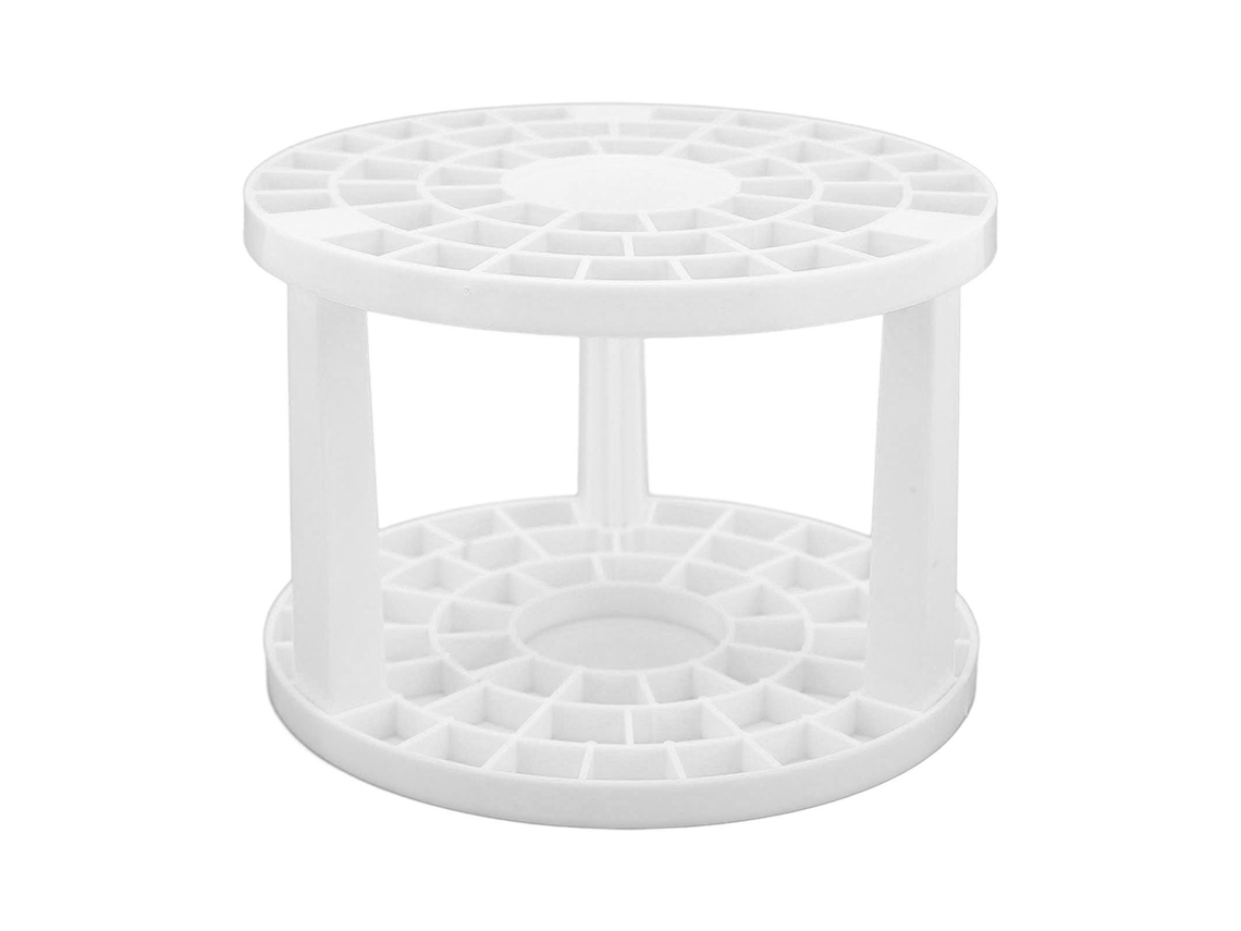 Porta-pincéis de maquiagem Rebe com 49 furos, multifuncional, para unhas e lápis, ideal para casa, loja e escritório, branco.