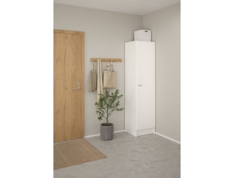 Armário TVILUM Arrumação 1 Porta - Focus (49.2 x 200 x 47.05 cm - Branco)