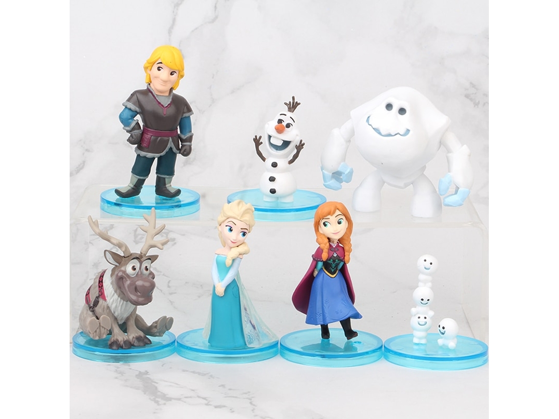 Figura GAATPOT 7Pcs/Set 5-11Cm High Quality Disney Frozen 2 Princess Elsa Anna Olaf Action Doll Toy Set Girls Birthday Gifts Toy