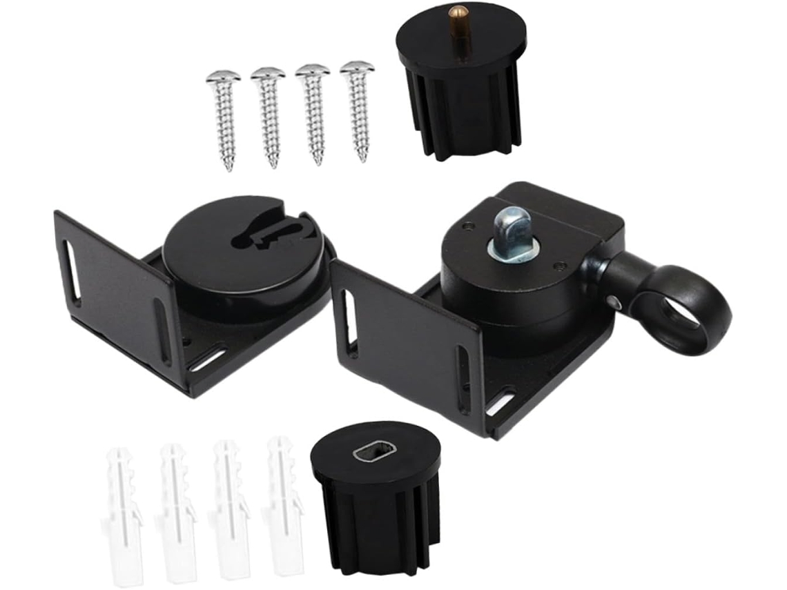 Persianas De Rolo Abaodam Com Sistema Controle Manual Fácil Instalação E Suporte Substituição, Na Cor Preta, Para Uso