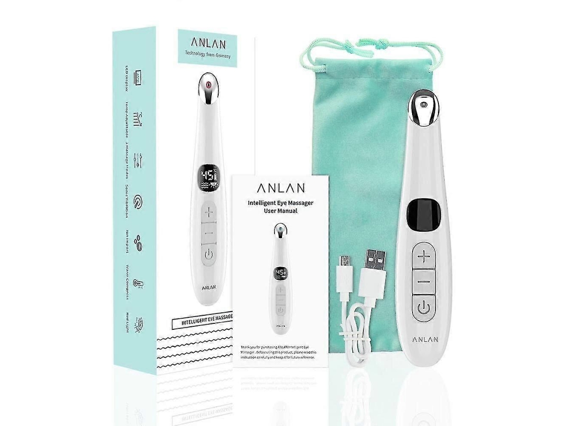 Massageador Elétrico para Olhos, Antirrugas, Cuidados com a Pele, Tecido com LED, Massagem Quente, Recarregável via USB