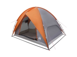 Conjunto 1 Barraca De Camping Vidaxl Cinzento Poliéster (245 X 245 X 149 Cm)