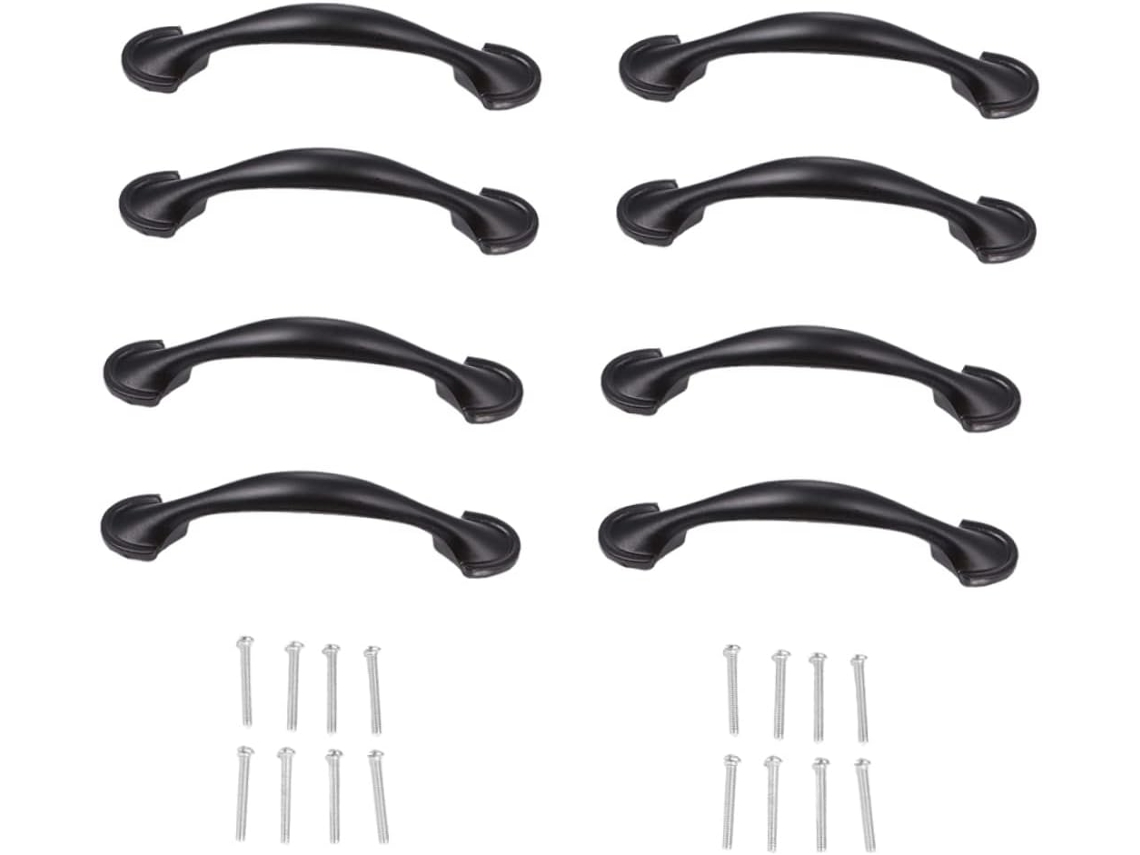 Conjunto De 8 Puxadores Porta Cabilock Estilo Americano Em Liga Zinco, Fáceis De Limpar E Antiderrapantes, Ideais Para