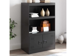 Vidaxl Aparador 67x39x107 Cm Aço Preto