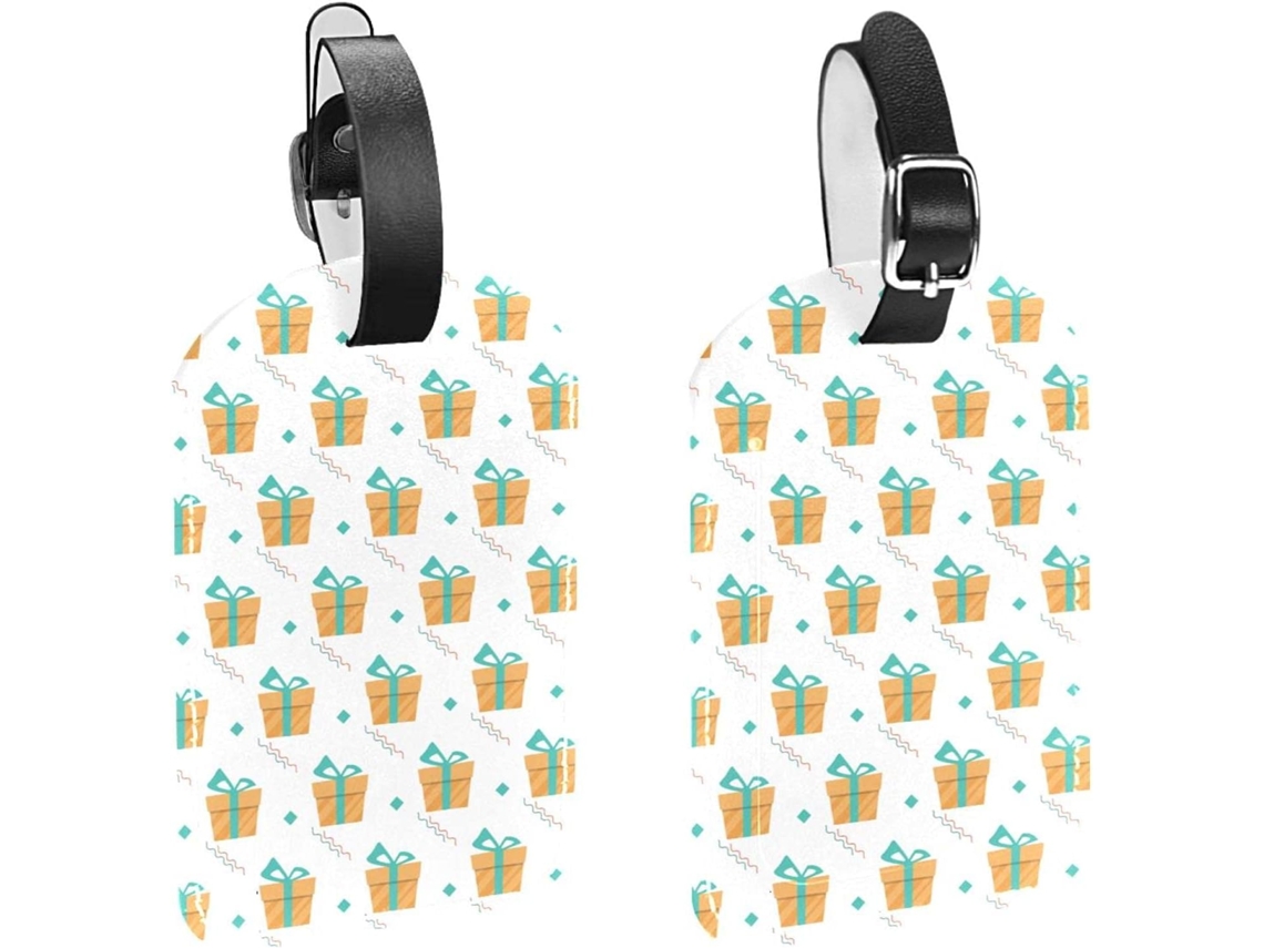 Etiquetas De Bagagem Viagem Cute Gifts, Pacote Com 2 Unidades E Alça De Segurança