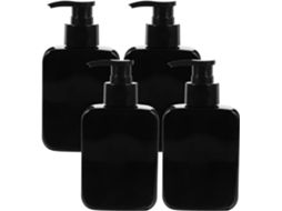 Conjunto De 4 Frascos Pet Recarregáveis De 150ml Com Bomba Dosadora, Ideais Para Loção E Shampoo.