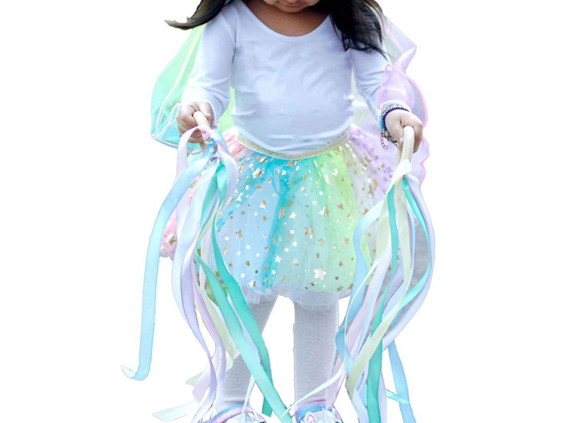 Primerox pipa de Mão com Fita Colorida Anel de Madeira Brinquedo Sensorial Educativo para Crianças