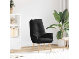 Vidaxl Poltrona Preto 69 X 74 X 93 Cm Tecido E Contraplacado