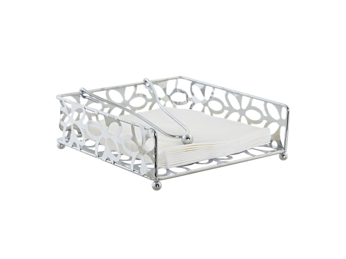 Porta-Guardanapos Dkd Home Decor Margarida Prata Metal