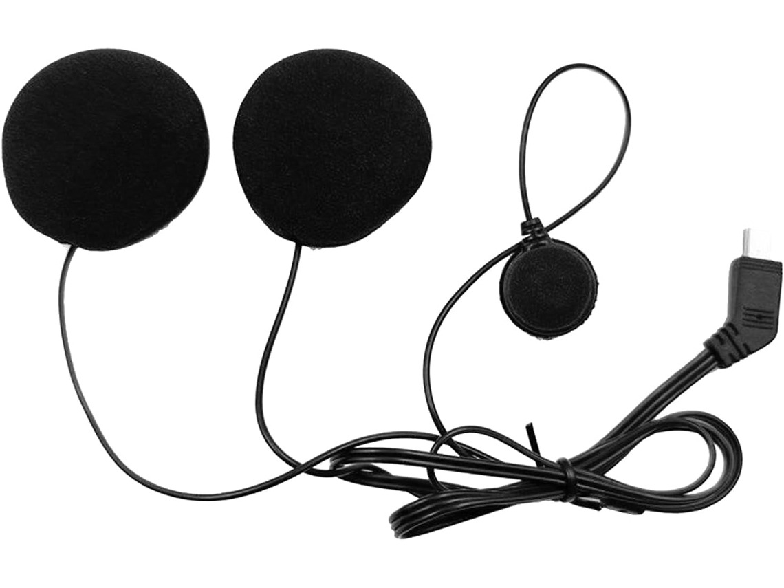Microfone para capacete de motocicleta com microfone e intercomunicador integrados.