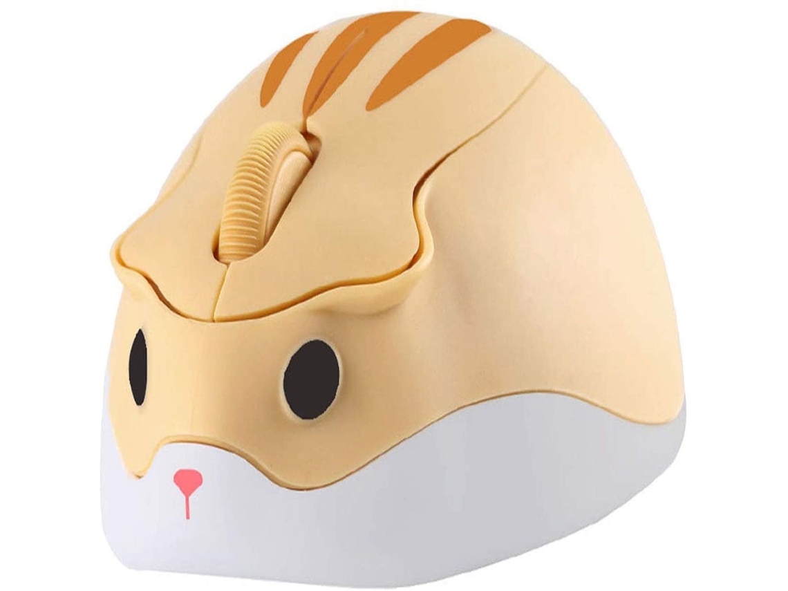 Mouse Silencioso Com 3 Botões, Design Sem Fio, Mouse Sem Fio Em Formato De Hamster Fofo Para Crianças E Adultos, Construção Portátil E Leve Com Funcio