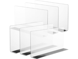 Conjunto de 6 Divisórias GOKOCO em PVC transparente para prateleiras