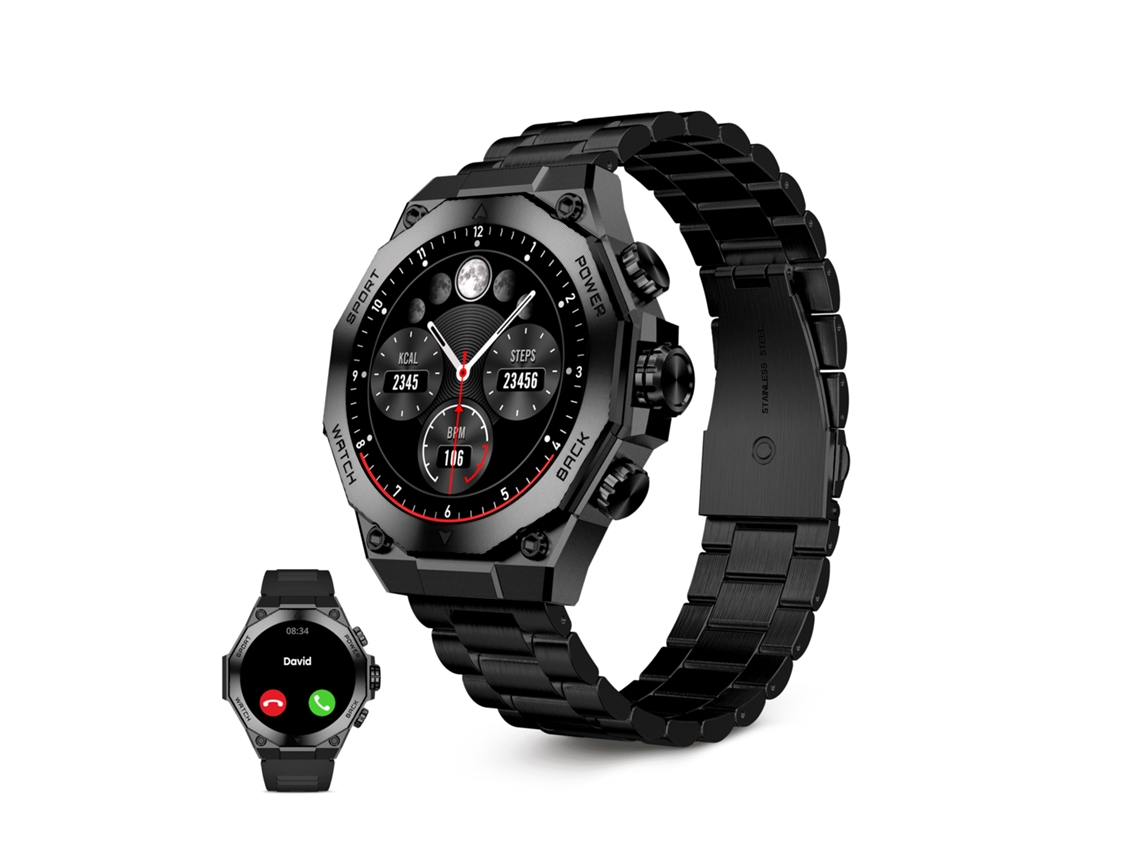 Smartwatch KSIX Titanium (1.96'' - Preto)