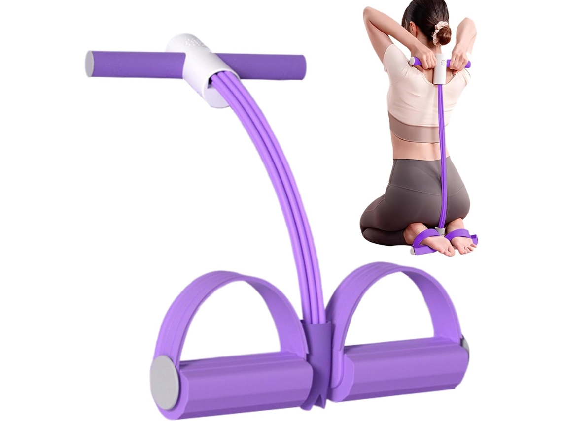 Faixa Elástica Portátil Antiderrapante Ergonômica Para Exercícios | Corda Alongadora De Tornozelo Com Pedal