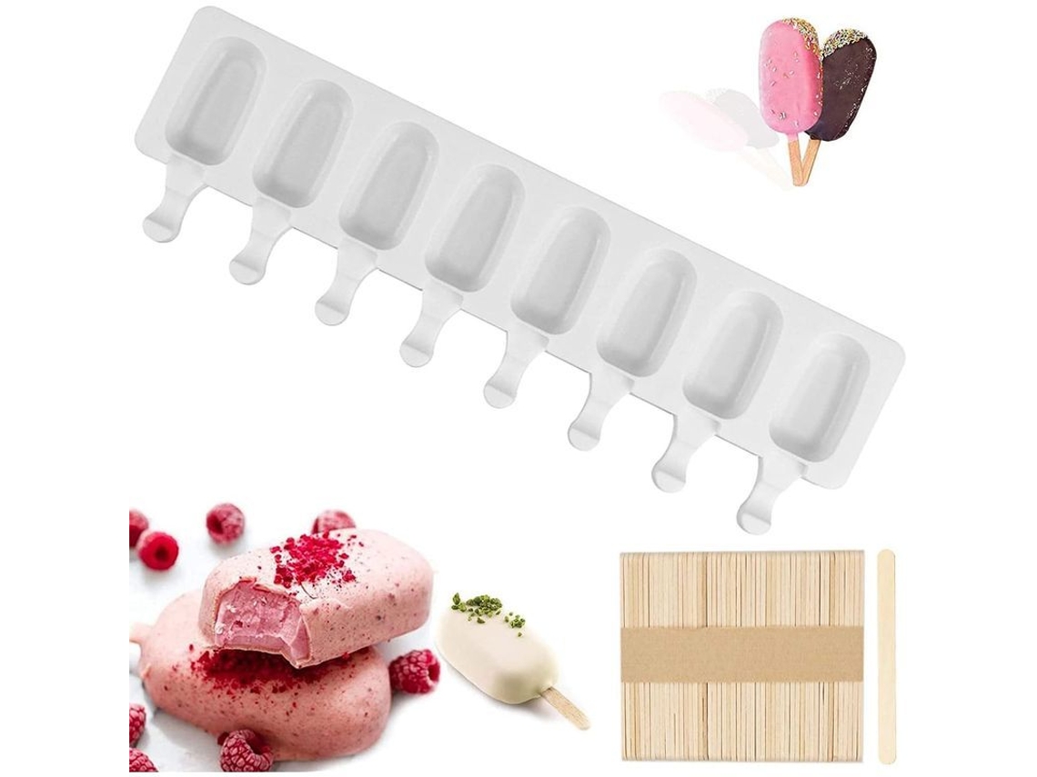 Molde De Hielo De Silicona Com 8 Cavidades Para Sorvetes E Paletas Diy