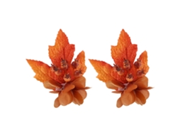 2pçs Aro Guardanapo Flor Simulada Folha De Maple Decorativo