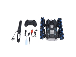 Ats carro de Controle Remoto com Sensor de Movimento para Crianças, Carro Acrobático com Luz e Música, Giro 360°, Presente para 8 Anos (azul)
