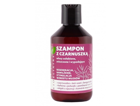 Shampoo De Cominho Preto Para Cabelos Enfraquecidos, Danificados E Com Queda, 300ml Bioelixire