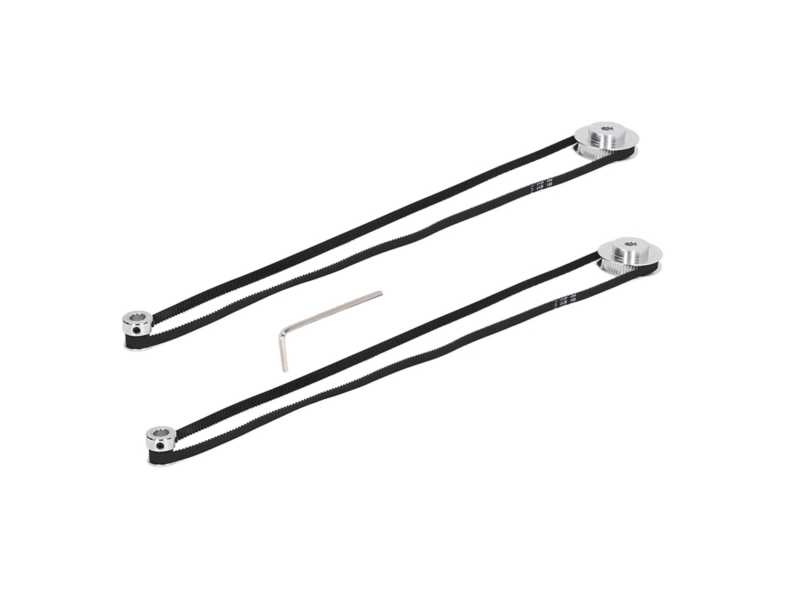 2 Conjuntos Roda Síncrona 20t 60t Polea Correa Gt2 Para Impressora 3d Cnc Furo 8mm