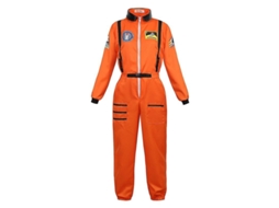 Traje De Astronauta Masculino, Conjunto Cosplay Halloween, Tamanhos Xs-xxxl, Poliéster, Mainland China Orange Para Mulheres