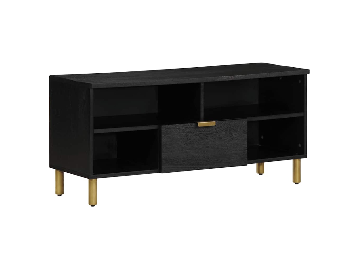 Vidaxl Móvel De Tv 100x33x46 Cm Derivados De Madeira Preto