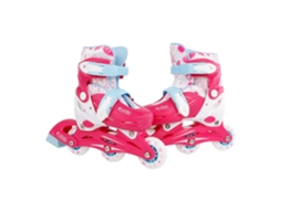Patins Em Linha Rosa, Ajustáveis, Infantis, Tamanho 26 29, Bota Rígida. Street Rider