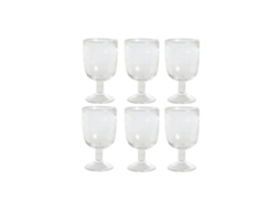 Conjunto de 6 Copos de Cristal, 300ml, 8x8x14cm ALEXANDRA HOUSE LIVING