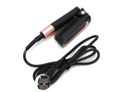 Pente alisador de cabelo dobrável 2026 com 3 níveis de temperatura e função de massagem.