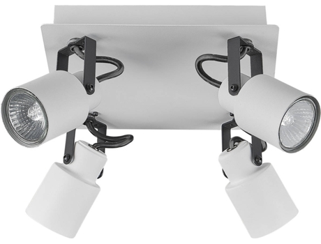 Candeeiro BELIANI de Teto 4 Luzes em Metal Branco Bonte
