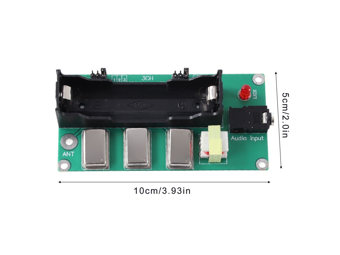 Transmissor Am De 3 Canais Laxiscreed Com Frequências De 1mhz, 3mhz E 5mhz, Antena E Cabo De Áudio Incluídos