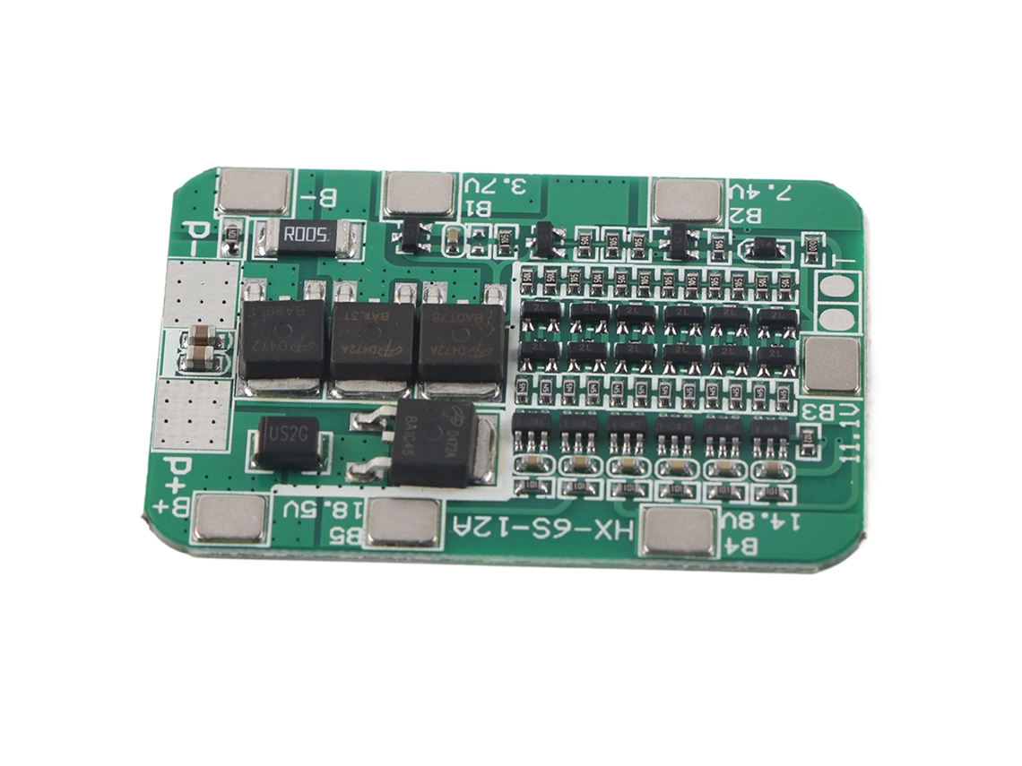 Placa De Proteção Bms Para Baterias Li Ion 18650 6s 12a 22v 24v Placa Pcb