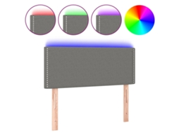 Cabeceira de Cama com Luzes Led Tecido Cinza escuro MAISON EXCLUSIVE (100x5x78 cm)