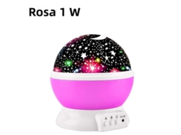 Luminária Noturna com Projeção de Céu Estrelado , Luminária Decorativa de Parede Led Giratória MDUG (1w Rosa)