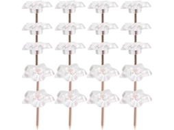 Tachinhas Transparentes Doitool, Com Design Em Plástico E Fio De Aço Niquelado, Pacote Com 100 Unidades, Versáteis E