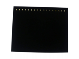 Expositor De Colares D12 24,5x40 Cm Preto Plástico Resistente Com Recobrimento De Veludo