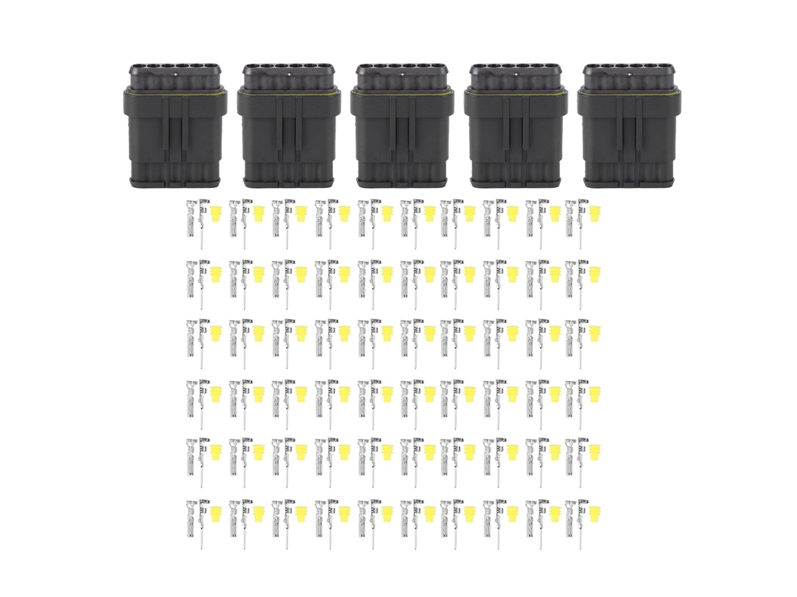 Conector Elétrico À Prova D'água Kit 6 Sockets S/MARCA