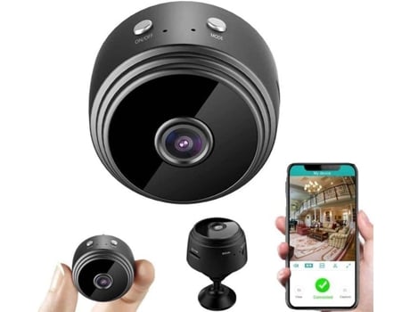 Mini câmera espiã HD 1080P visão noturna detector de movimento wi-fi lâmpada de perfume preta