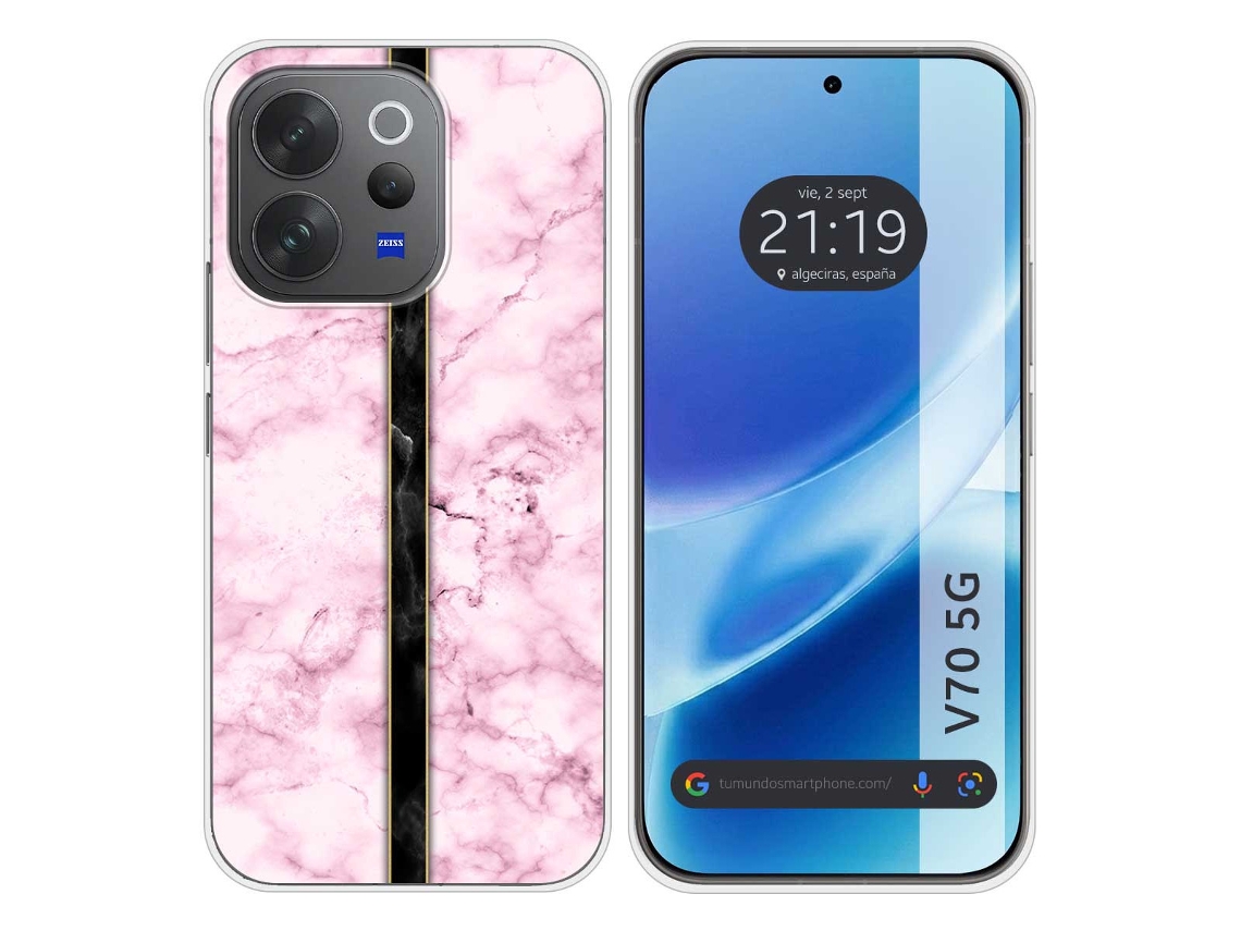 Capa Tumundosmartphone De Silicone Para Vivo V70 5g Estampa De Mármore 04 Desenhos