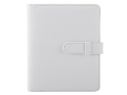 Álbum de fotos Lurelia, 96 bolsos, 6 cm, revestimento em PU, cor branca