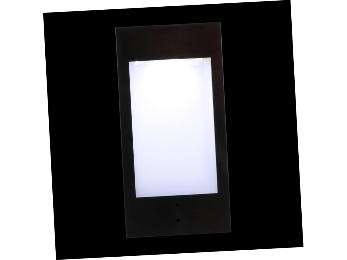 Luminária De Pilar Solar Para Jardim Em Abs À Prova D'água, Iluminação Externa Branca Fria, Lâmpada Decorativa Para