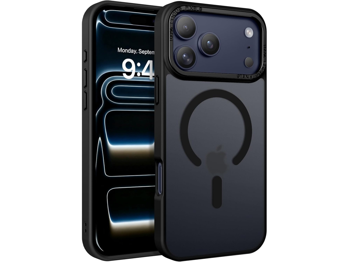 Capa Fosca Magsafe Compatível Com Iphone 17 Pro - Preta