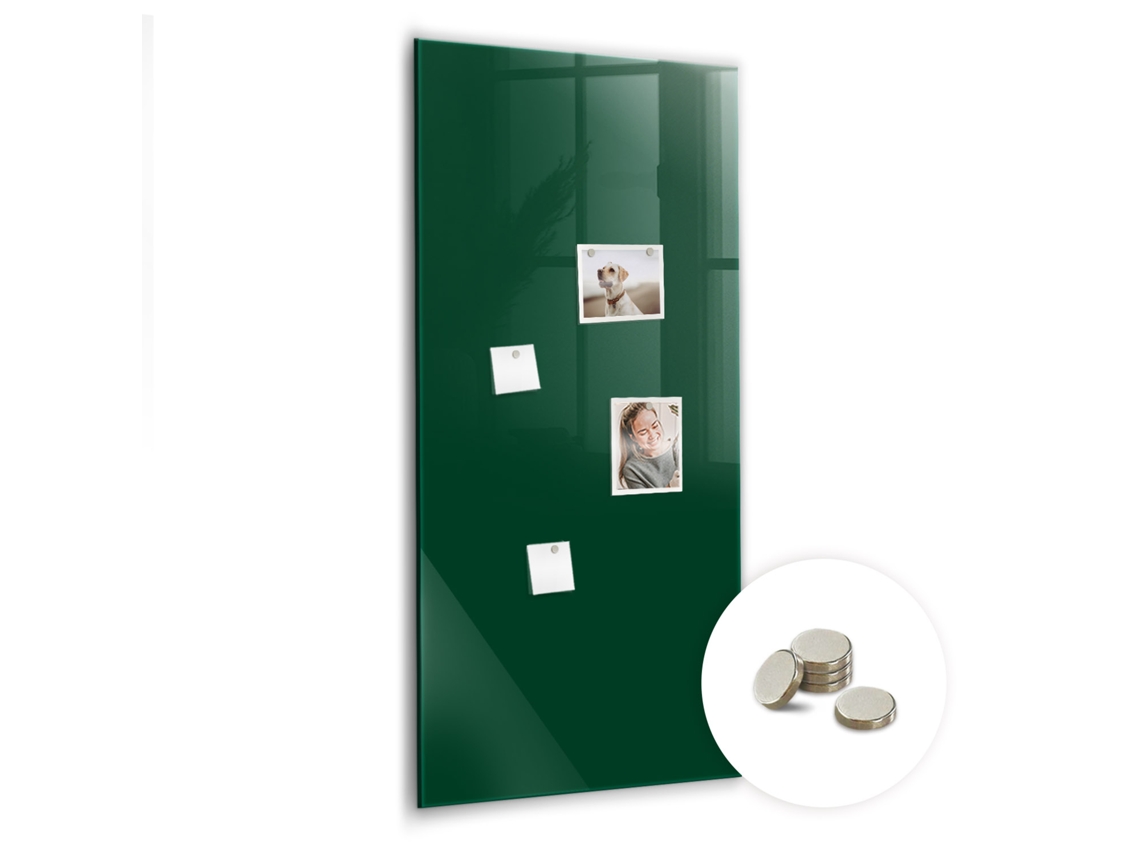 Quadro Magnético Verde Garrafa Para A Cozinha Espelharte (60x120 Cm)