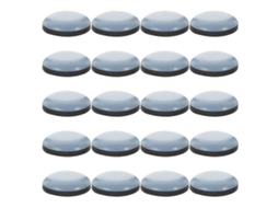 Conjunto De 24 Deslizadores Redondos Autoadesivos Para Móveis Em Ptfe