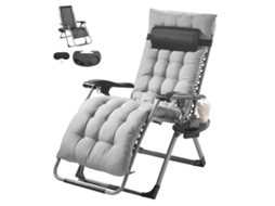 Cadeira Zero Gravity Cadeira Reclinável Zero Gravity de 26 Polegadas para Ambientes Internos e Externos VEVOR