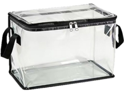 Transparente Caixas Organizadoras Transparentes e Impermeáveis com Zíper, Alças, para Roupas Livros CHABERLU