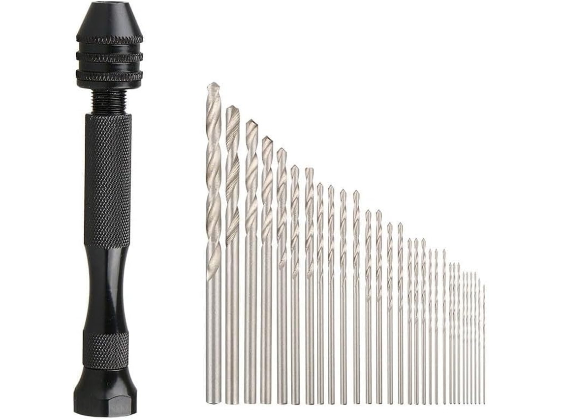 Conjunto De 31 Peças Brocas Manuais Precisão Com 30 Para Hobby E