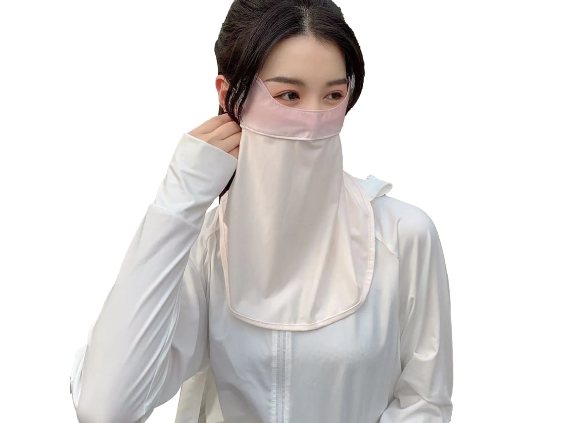 Cobertura de Hocico e Cuello S/MARCA com Flap e Proteção UV para Verão Camelo